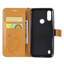 For Motorola Moto E6s (2020) 3D Butterfly Embossed Pattern Horizontal Flip Leather Case with Holder & Card Slot & Wallet & Lanyard(Yellow)