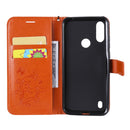 For Motorola Moto E6s (2020) 3D Butterfly Embossed Pattern Horizontal Flip Leather Case with Holder & Card Slot & Wallet & Lanyard(Orange)