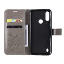 For Motorola Moto E6s (2020) 3D Butterfly Embossed Pattern Horizontal Flip Leather Case with Holder & Card Slot & Wallet & Lanyard(Grey)