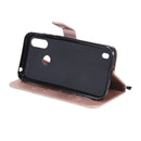 For Motorola Moto E6s (2020) 3D Butterfly Embossed Pattern Horizontal Flip Leather Case with Holder & Card Slot & Wallet & Lanyard(Rose Gold)