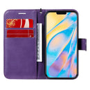 For iPhone 12 mini Solid Color Horizontal Flip Protective Leather Case with Holder & Card Slots & Wallet & Photo Frame & Lanyard(Purple)