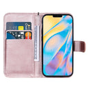 For iPhone 12 mini Solid Color Horizontal Flip Protective Leather Case with Holder & Card Slots & Wallet & Photo Frame & Lanyard(Rose Gold)