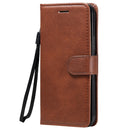 For iPhone 12 / 12 Pro Solid Color Horizontal Flip Protective Leather Case with Holder & Card Slots & Wallet & Photo Frame & Lanyard(Brown)
