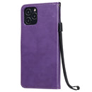 For iPhone 12 / 12 Pro Solid Color Horizontal Flip Protective Leather Case with Holder & Card Slots & Wallet & Photo Frame & Lanyard(Purple)