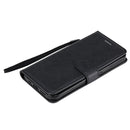 For iPhone 12 / 12 Pro Solid Color Horizontal Flip Protective Leather Case with Holder & Card Slots & Wallet & Photo Frame & Lanyard(Black)