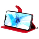 For iPhone 12 / 12 Pro Solid Color Horizontal Flip Protective Leather Case with Holder & Card Slots & Wallet & Photo Frame & Lanyard(Red)