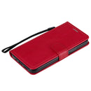 For iPhone 12 / 12 Pro Solid Color Horizontal Flip Protective Leather Case with Holder & Card Slots & Wallet & Photo Frame & Lanyard(Red)