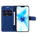 For iPhone 12 / 12 Pro Solid Color Horizontal Flip Protective Leather Case with Holder & Card Slots & Wallet & Photo Frame & Lanyard(Blue)