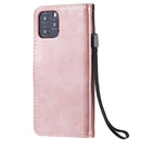 For iPhone 12 / 12 Pro Solid Color Horizontal Flip Protective Leather Case with Holder & Card Slots & Wallet & Photo Frame & Lanyard(Rose Gold)