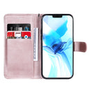For iPhone 12 / 12 Pro Solid Color Horizontal Flip Protective Leather Case with Holder & Card Slots & Wallet & Photo Frame & Lanyard(Rose Gold)
