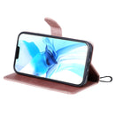 For iPhone 12 / 12 Pro Solid Color Horizontal Flip Protective Leather Case with Holder & Card Slots & Wallet & Photo Frame & Lanyard(Rose Gold)