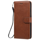 For iPhone 12 Pro Max Solid Color Horizontal Flip Protective Leather Case with Holder & Card Slots & Wallet & Photo Frame & Lanyard(Brown)