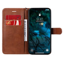 For iPhone 12 Pro Max Solid Color Horizontal Flip Protective Leather Case with Holder & Card Slots & Wallet & Photo Frame & Lanyard(Brown)