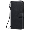 For iPhone 12 Pro Max Solid Color Horizontal Flip Protective Leather Case with Holder & Card Slots & Wallet & Photo Frame & Lanyard(Black)