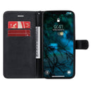 For iPhone 12 Pro Max Solid Color Horizontal Flip Protective Leather Case with Holder & Card Slots & Wallet & Photo Frame & Lanyard(Black)