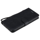 For iPhone 12 Pro Max Solid Color Horizontal Flip Protective Leather Case with Holder & Card Slots & Wallet & Photo Frame & Lanyard(Black)