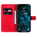 For iPhone 12 Pro Max Solid Color Horizontal Flip Protective Leather Case with Holder & Card Slots & Wallet & Photo Frame & Lanyard(Red)