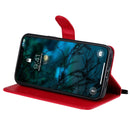 For iPhone 12 Pro Max Solid Color Horizontal Flip Protective Leather Case with Holder & Card Slots & Wallet & Photo Frame & Lanyard(Red)