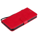 For iPhone 12 Pro Max Solid Color Horizontal Flip Protective Leather Case with Holder & Card Slots & Wallet & Photo Frame & Lanyard(Red)