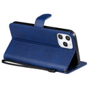 For iPhone 12 Pro Max Solid Color Horizontal Flip Protective Leather Case with Holder & Card Slots & Wallet & Photo Frame & Lanyard(Blue)