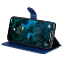 For iPhone 12 Pro Max Solid Color Horizontal Flip Protective Leather Case with Holder & Card Slots & Wallet & Photo Frame & Lanyard(Blue)