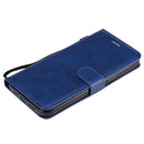 For iPhone 12 Pro Max Solid Color Horizontal Flip Protective Leather Case with Holder & Card Slots & Wallet & Photo Frame & Lanyard(Blue)