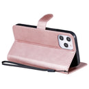 For iPhone 12 Pro Max Solid Color Horizontal Flip Protective Leather Case with Holder & Card Slots & Wallet & Photo Frame & Lanyard(Rose Gold)