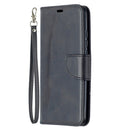 For Xiaomi Redmi 9A Retro Lambskin Texture Pure Color Horizontal Flip PU Leather Case with Holder & Card Slots & Wallet & Lanyard(Black)