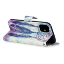 For iPhone 12 mini 3D Painted Pattern Horizontal Flip Leather Case with Holder & Wallet & Card slot & Lanyard(Feather Wind Chimes)