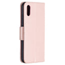 For Xiaomi Redmi 9A Two Butterflies Embossing Pattern Horizontal Flip Leather Case with Holder & Card Slot & Wallet & Lanyard(Rose Gold)