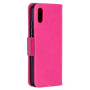 For Xiaomi Redmi 9A Two Butterflies Embossing Pattern Horizontal Flip Leather Case with Holder & Card Slot & Wallet & Lanyard(Rose Red)