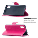 For Xiaomi Redmi 9A Two Butterflies Embossing Pattern Horizontal Flip Leather Case with Holder & Card Slot & Wallet & Lanyard(Rose Red)