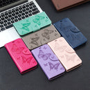 For Xiaomi Redmi 9A Two Butterflies Embossing Pattern Horizontal Flip Leather Case with Holder & Card Slot & Wallet & Lanyard(Rose Red)