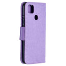 For Xiaomi Redmi 9C Two Butterflies Embossing Pattern Horizontal Flip Leather Case with Holder & Card Slot & Wallet & Lanyard(Purple)
