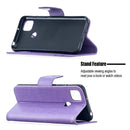 For Xiaomi Redmi 9C Two Butterflies Embossing Pattern Horizontal Flip Leather Case with Holder & Card Slot & Wallet & Lanyard(Purple)