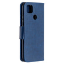 For Xiaomi Redmi 9C Two Butterflies Embossing Pattern Horizontal Flip Leather Case with Holder & Card Slot & Wallet & Lanyard(Dark Blue)