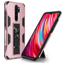For Xiaomi Redmi Note 8 Pro Soldier Armor Shockproof TPU + PC Magnetic Protective Case with Holder(Rose Gold)