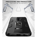 For Xiaomi Redmi Note 8 Pro Soldier Armor Shockproof TPU + PC Magnetic Protective Case with Holder(Rose Gold)