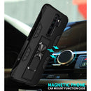 For Xiaomi Redmi Note 8 Pro Soldier Armor Shockproof TPU + PC Magnetic Protective Case with Holder(Rose Gold)