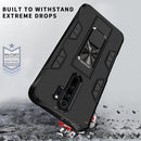 For Xiaomi Redmi Note 8 Pro Soldier Armor Shockproof TPU + PC Magnetic Protective Case with Holder(Rose Gold)