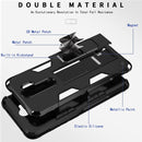 For Xiaomi Redmi Note 8 Pro Soldier Armor Shockproof TPU + PC Magnetic Protective Case with Holder(Red)