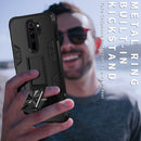 For Xiaomi Redmi Note 8 Pro Soldier Armor Shockproof TPU + PC Magnetic Protective Case with Holder(Red)