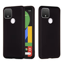 For Google Pixel 5 Pure Color Liquid Silicone Shockproof Full Coverage Case(Black)