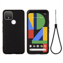 For Google Pixel 5 Pure Color Liquid Silicone Shockproof Full Coverage Case(Black)