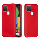 For Google Pixel 5 Pure Color Liquid Silicone Shockproof Full Coverage Case(Red)