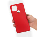 For Google Pixel 5 Pure Color Liquid Silicone Shockproof Full Coverage Case(Red)