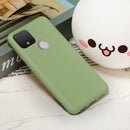 For Google Pixel 5 Pure Color Liquid Silicone Shockproof Full Coverage Case(Green)