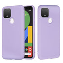 For Google Pixel 5 Pure Color Liquid Silicone Shockproof Full Coverage Case(Purple)