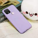 For Google Pixel 5 Pure Color Liquid Silicone Shockproof Full Coverage Case(Purple)