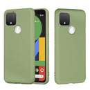 For Google Pixel 4a 5G Pure Color Liquid Silicone Shockproof Full Coverage Case(Green)